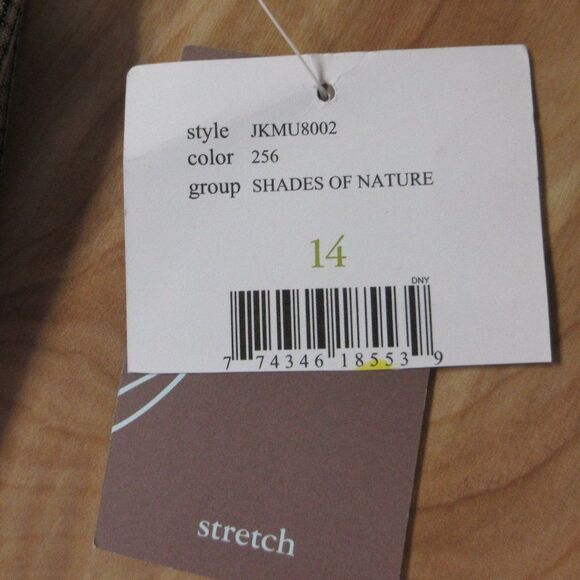 JH COLLECTIBLES Shades of Nature Dress Capris Sz 14 Brown Plaid Crop Skimmer NWT - Picture 7 of 16